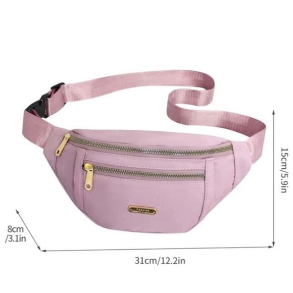 Fanny Pack Black Unisex Waist Belt Bag - Picture 5 of 5